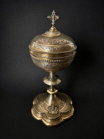 Kelk - .950 zilver - neogotisch ciborium
