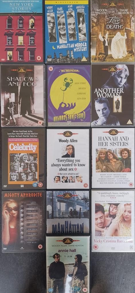 Woody Allen films - 6€ p st. minimaal 3 -   Gratis verzenden, CD & DVD, DVD | TV & Séries télévisées, Envoi
