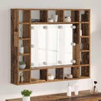 vidaXL Spiegelkast met plank Oud hout 91 x 15 x 76,5 cm, Verzenden