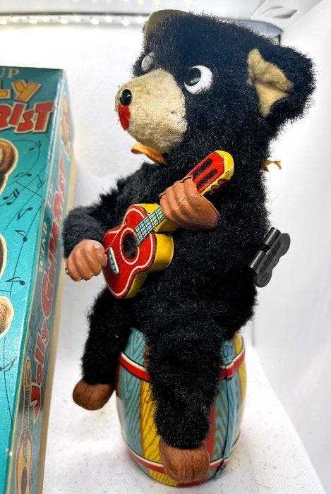 Toy Nomura - Vrolijke Gitarist, Verpakt - Opwindspeelgoed -, Antiek en Kunst, Antiek | Speelgoed