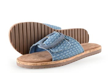 Lazamani Slippers in maat 39 Blauw, Slippers, Lazamani, Zo goed als nieuw, Verzenden