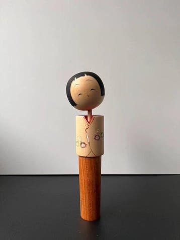 Beeld, Kosode Mustard Seed Doll - 32 cm - Hout