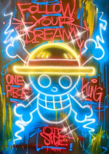 Outside313 - One Piece - Follow your dream - Neon black