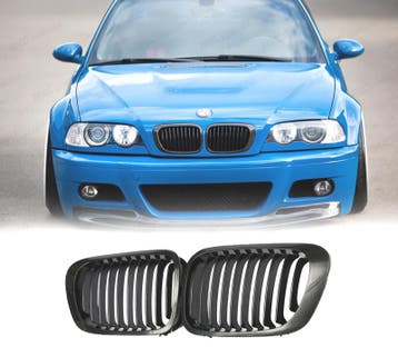 CALANDRES BMW E46 COUPÉ CABRIO 99-03 NOIR BRILLANT LOOK M PE, Verzenden, Nieuw