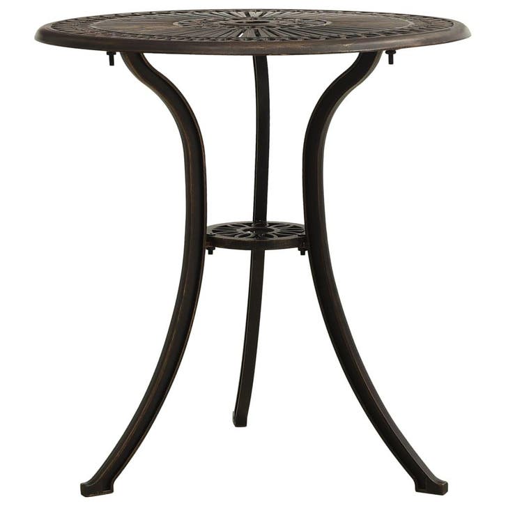 vidaXL Tuintafel 62x62x65 cm gietaluminium bronskleurig, Tuin en Terras, Tuintafels, Nieuw, Verzenden