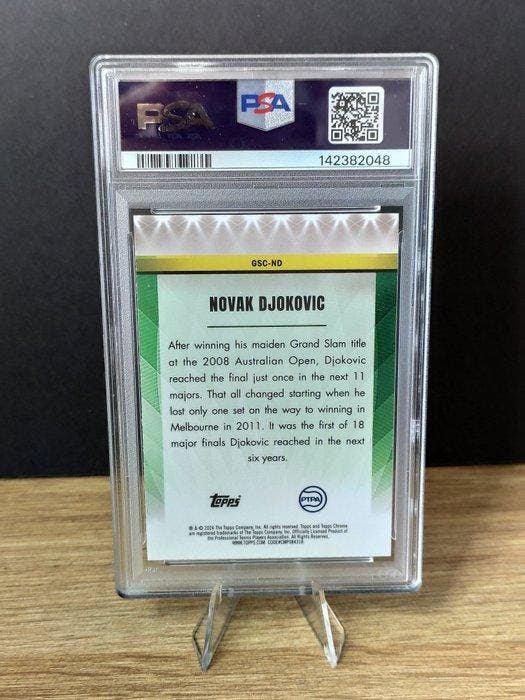 Topps Graphite Novak Djokovic - Grand Slam Champions - PSA, Collections, Autocollants