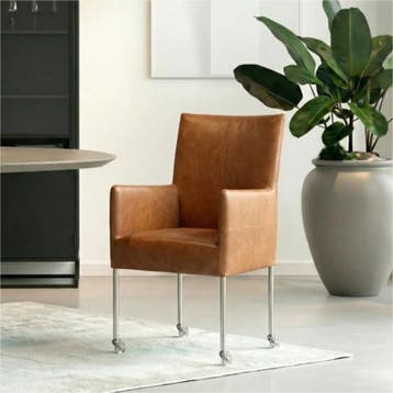 Set van 10 Leren eetkamerstoelen Spark - Vintage Cognac, Ophalen of Verzenden, Nieuw, Leer