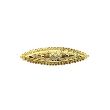 Gouden broche met Zeeuwse knopen, Handtassen en Accessoires, Broches, Ophalen of Verzenden, Gebruikt, Goud, Goud