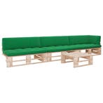 vidaXL 4-delige Loungeset pallet met kussens geïmpregneerd, Tuin en Terras, Verzenden, Nieuw, Loungeset