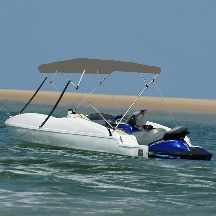 vidaXL Biminitop 4 bogen 243x180x137 cm grijs, Watersport en Boten, Bootonderdelen, Nieuw, Verzenden