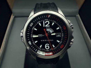 Hamilton - Khaki Navy GMT Automatic - H775550 - Homme -, Nieuw
