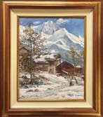 Ottorino Campagnari (1910-1987) - Paesaggio innevato della