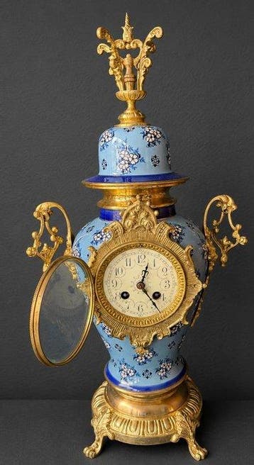 Vaasklok - Brons, Aardewerk, Glas - 1850-1900 - Vaasklok, Antiquités & Art