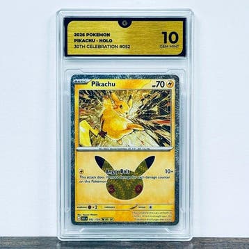 Pokémon Graded card - Pikachu Holo 023 - 30th Anniversary –