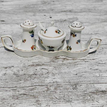 Victoria China - Salière et poivrière - Ensemble de, Antiek en Kunst