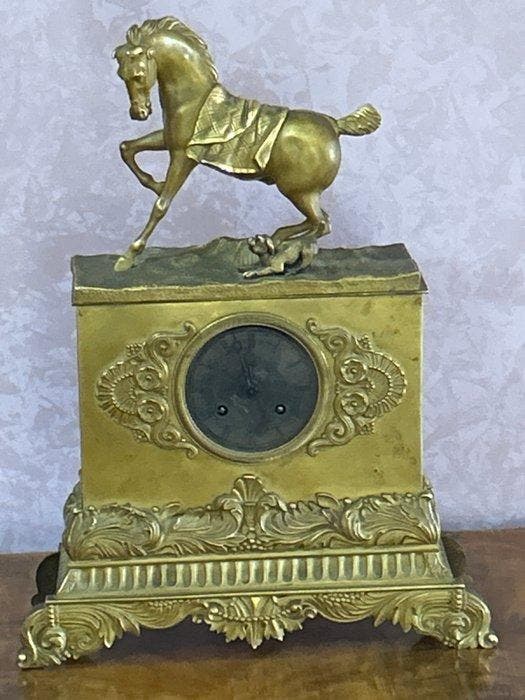 Console klok (3) - - Verguld brons - 1810-1820 - Pendola, Antiek en Kunst, Antiek | Klokken