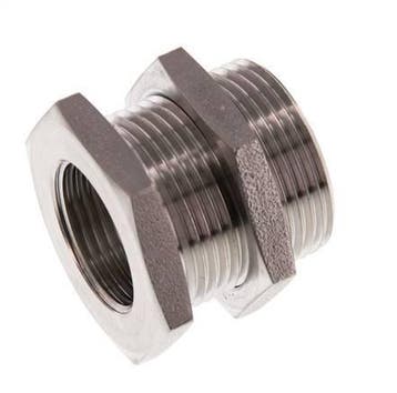 G 3/4 x M34x2 F/M Raccord de cloison en acier inoxydable, Verzenden