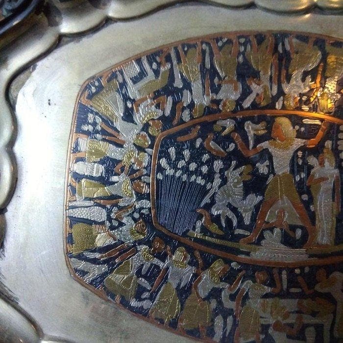 Dienblad - Decoratief metalen dienblad — Motief in, Huis en Inrichting, Overige Huis en Inrichting