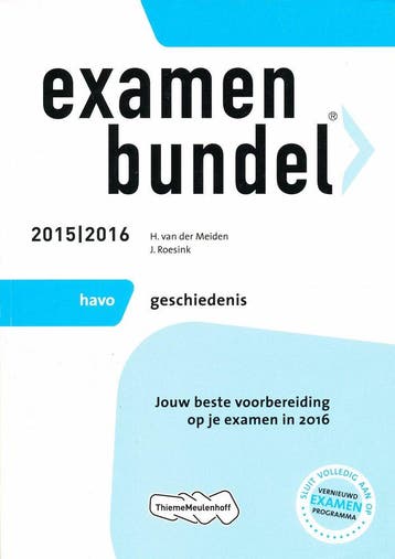 Examenbundel Havo Geschiedenis 2015/2016, Verzenden, Nieuw