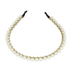 Haarband Diadeem – Parel Kralen – Gouddraad – Wit Goud, Nieuw