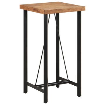 vidaXL Bartafel 55x55x107 cm massief acaciahout en ijzer, Huis en Inrichting, Verzenden, Nieuw