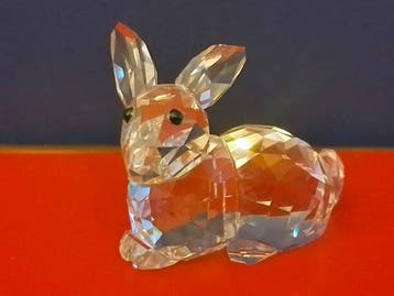 Swarovski - Beeldje - Rabbit Lying - 905778 - Box - Kristal
