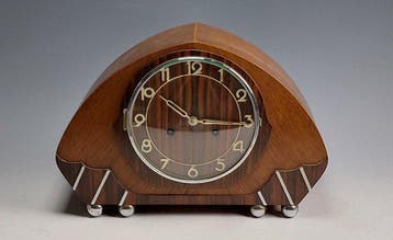 Amsterdamse School klok - Hout - 1920-1930 - Art Deco