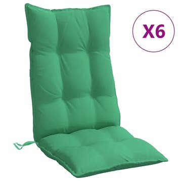 6x Stoelkussens oxford groen | Retour deal, nu -47%, Tuin en Terras, Verzenden, Zo goed als nieuw