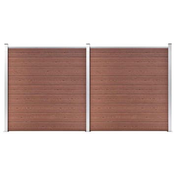 vidaXL Schutting 353x186 cm HKC bruin, Verzenden, Nieuw