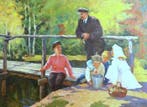 Shifman Isaac Grigorievich (1911-1977) - Lenin con bambini, Antiek en Kunst