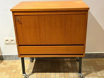 Bar - Bois, Métal - Meuble-bar vintage des années 60