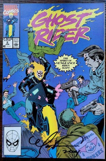 Lot 3 comics signed Ghost Rider Vintage 1990-1991 Key Issue, Livres