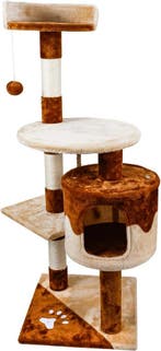 Krabpaal voor katten - 60x56,5x111,5 cm -  Beige/Bruin - Nob, Verzenden, Nieuw
