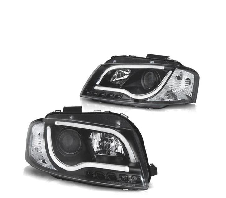 PHARES LED AUDI A3 8P 03-08 TRU DRL NOIR, Auto-onderdelen, Verlichting, Verzenden