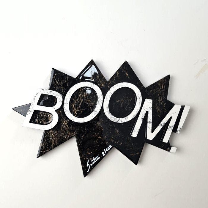 Santicri (1992) - Boom! gold marble, Antiek en Kunst, Kunst | Designobjecten