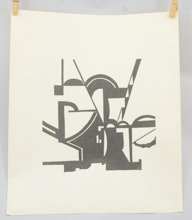 Oscar Jespers (1887-1970) - Compositie Bezette Stad - Paul, Antiek en Kunst, Antiek | Overige Antiek