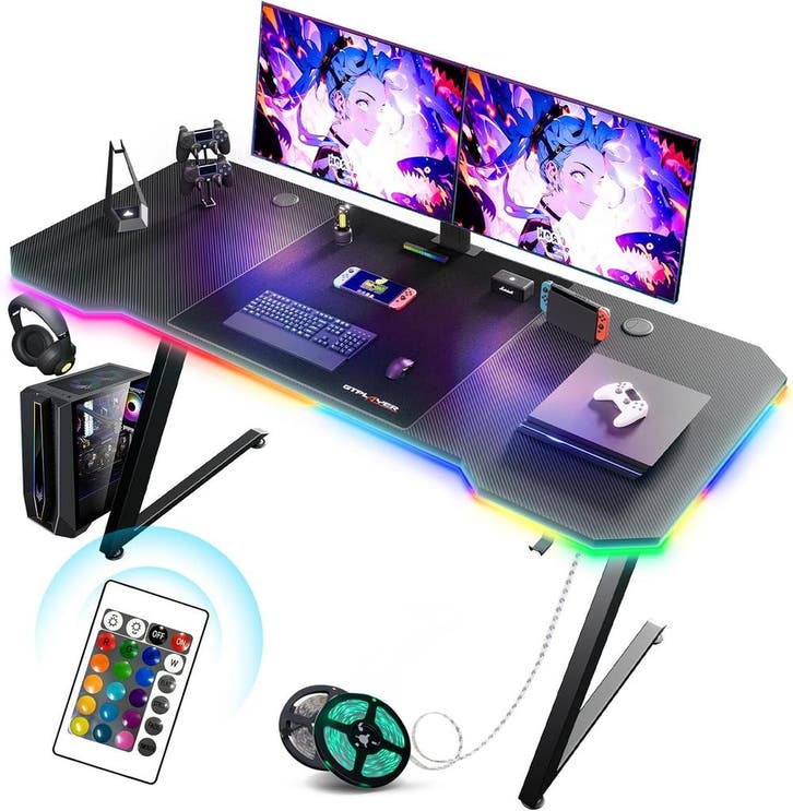 Gaming bureau - Gaming desk - Gaming tafel - 120x60 cm - Zwa, Huis en Inrichting, Woonaccessoires | Overige, Nieuw, Verzenden