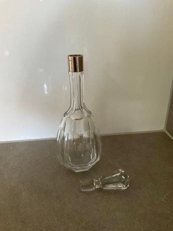 Karaf - karaf met originele stop - Kristal, .835 zilver -, Antiek en Kunst