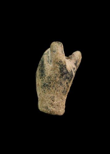 Oud-Romeins Brons Miniatuurhandfragment (Zonder
