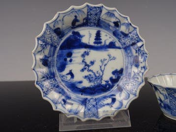 Kop en schotel - Porselein - Kangxi 1662-1722