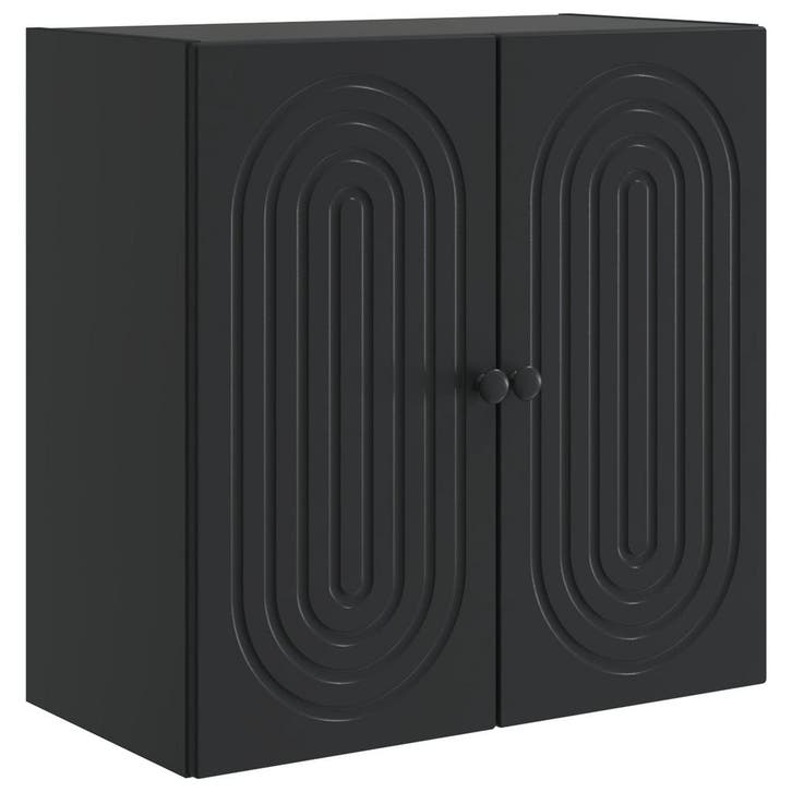 vidaXL Wandkast Zwart 59 x 31 x 60 cm Bewerkt hout, Huis en Inrichting, Kasten | Overige, Nieuw, Verzenden