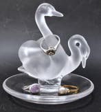 Lalique - Boîte à bijoux - Cygne - Cristal - Baguier cygne, Antiquités & Art