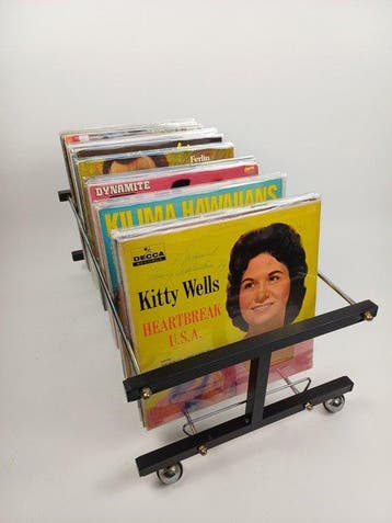 Rek - Staal - Platenrek op wieltjes