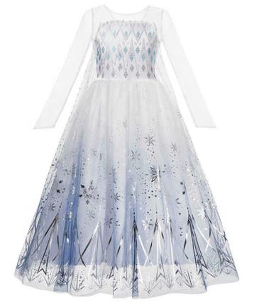 Prinsessenjurk - Elsa ijskristallen jurk - Kleedje, Verzenden, Nieuw