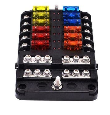Steekzekeringhouder 2x6 schroef, NEG, LED en kap, Sports nautiques & Bateaux, Verzenden