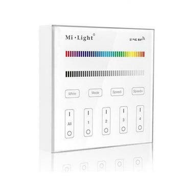 Wandbediening slimme verlichting - 4 groepen - RGB+ WIT, Verzenden