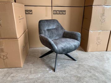 Veiling - Fauteuil Las (2 stuks) - Velours - Velvet - Groen
