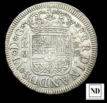 Espagne. Fernand VI. 2 Reales 1757 - Madrid JB