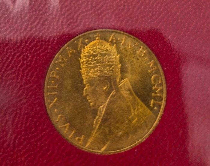Vatican. Pio XII. Serie divisionale 1950 incluso 100 Lire in, Timbres & Monnaies, Monnaies | Europe | Monnaies non-euro