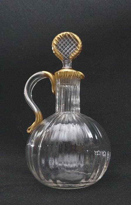 Daum - Karaf - Modèle Ducal - Kristal, Goud - Met, Antiquités & Art, Art | Objets design